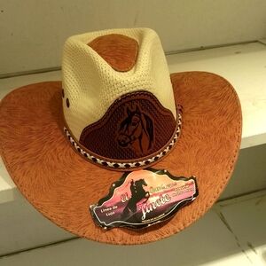 Men's Tan and Cream Cowboy Hat